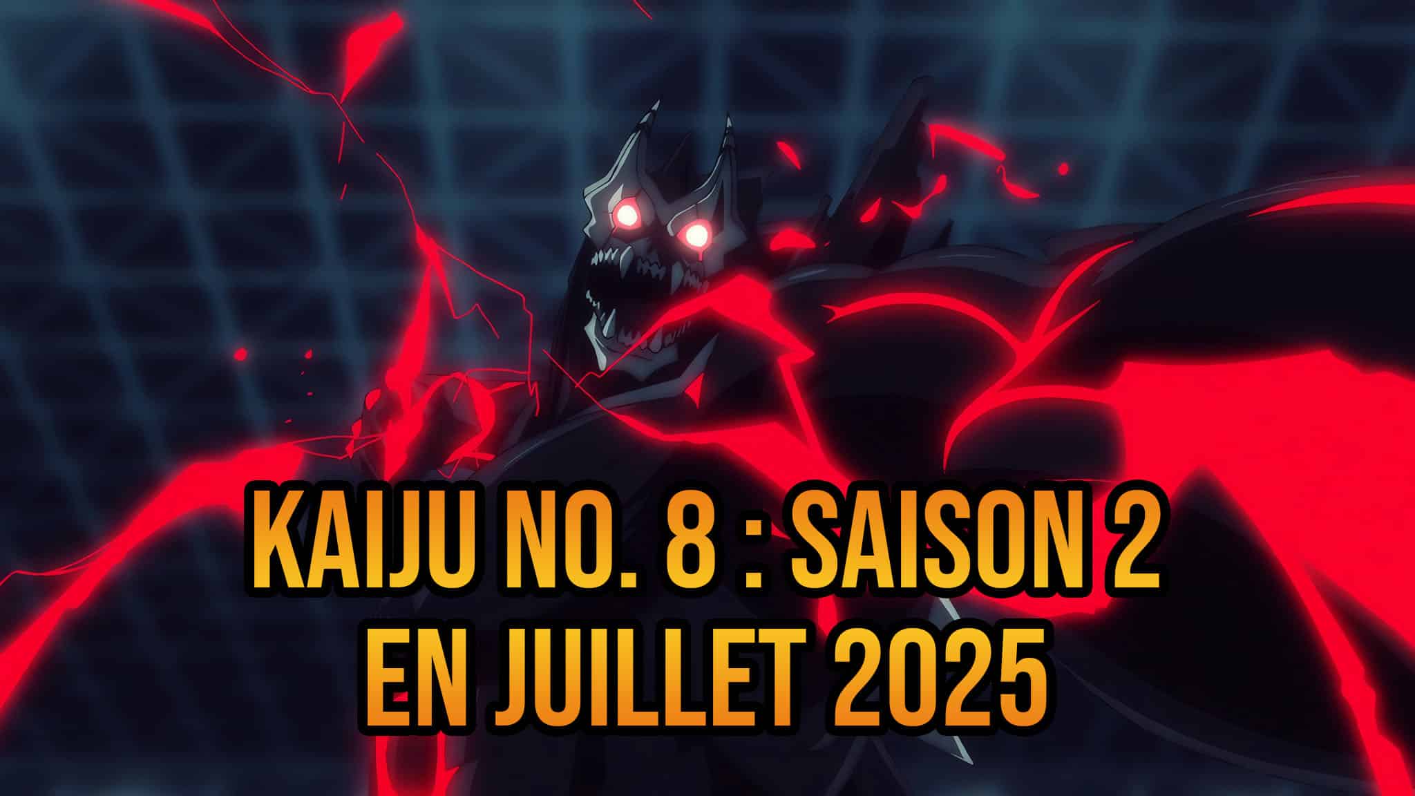 Annonce de la date de sortie de l'anime Kaiju No. 8 saison 2 pour juillet 2025.