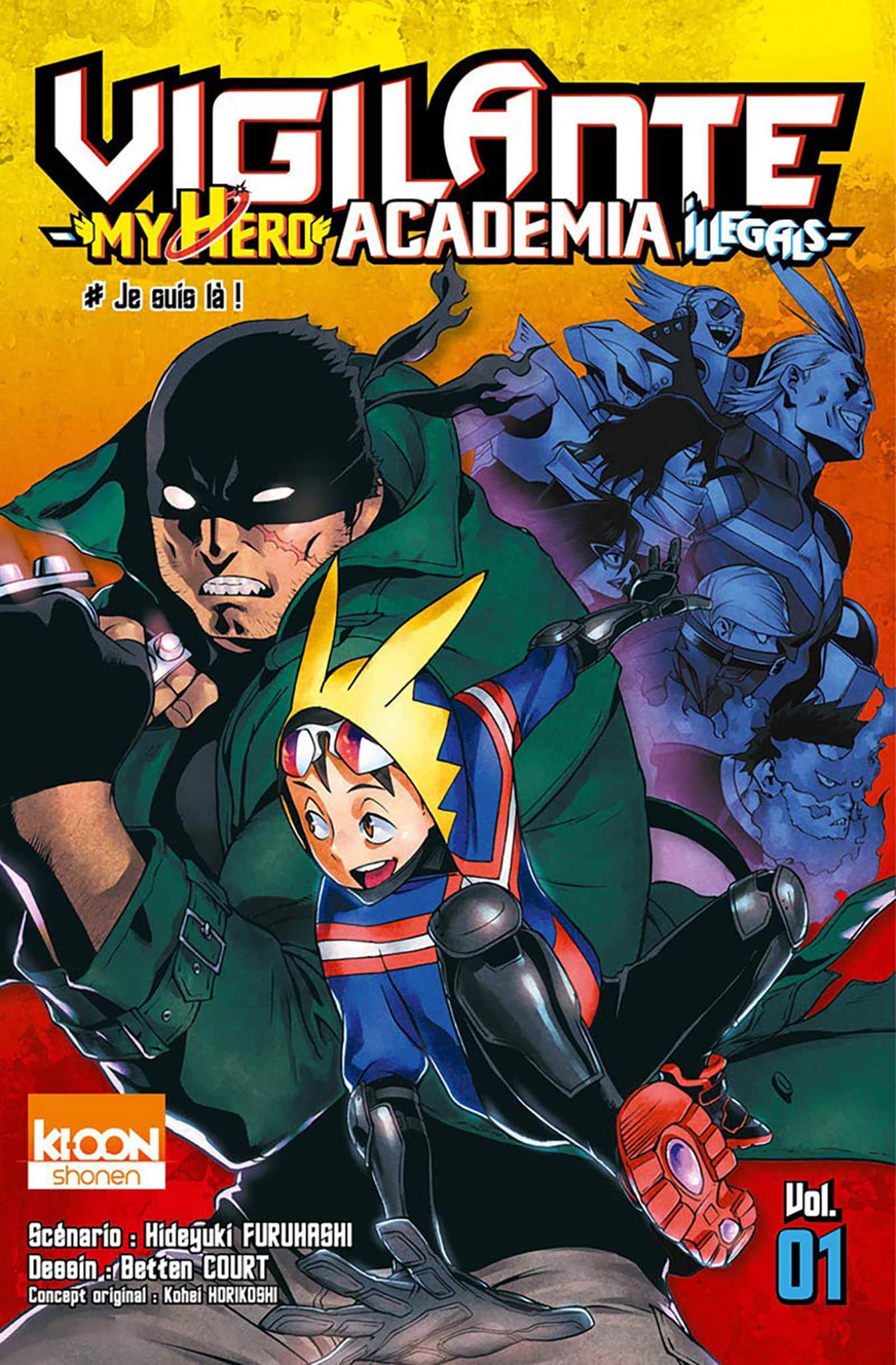 Tome 1 du manga Vigilante : My Hero Academia ILLEGALS.