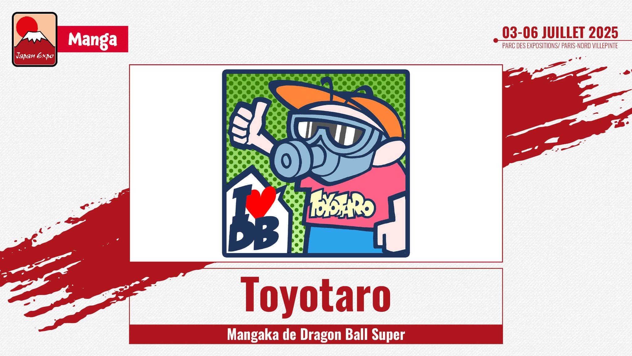 Présence et programme du mangaka Toyotaro à Japan Expo 2025.
