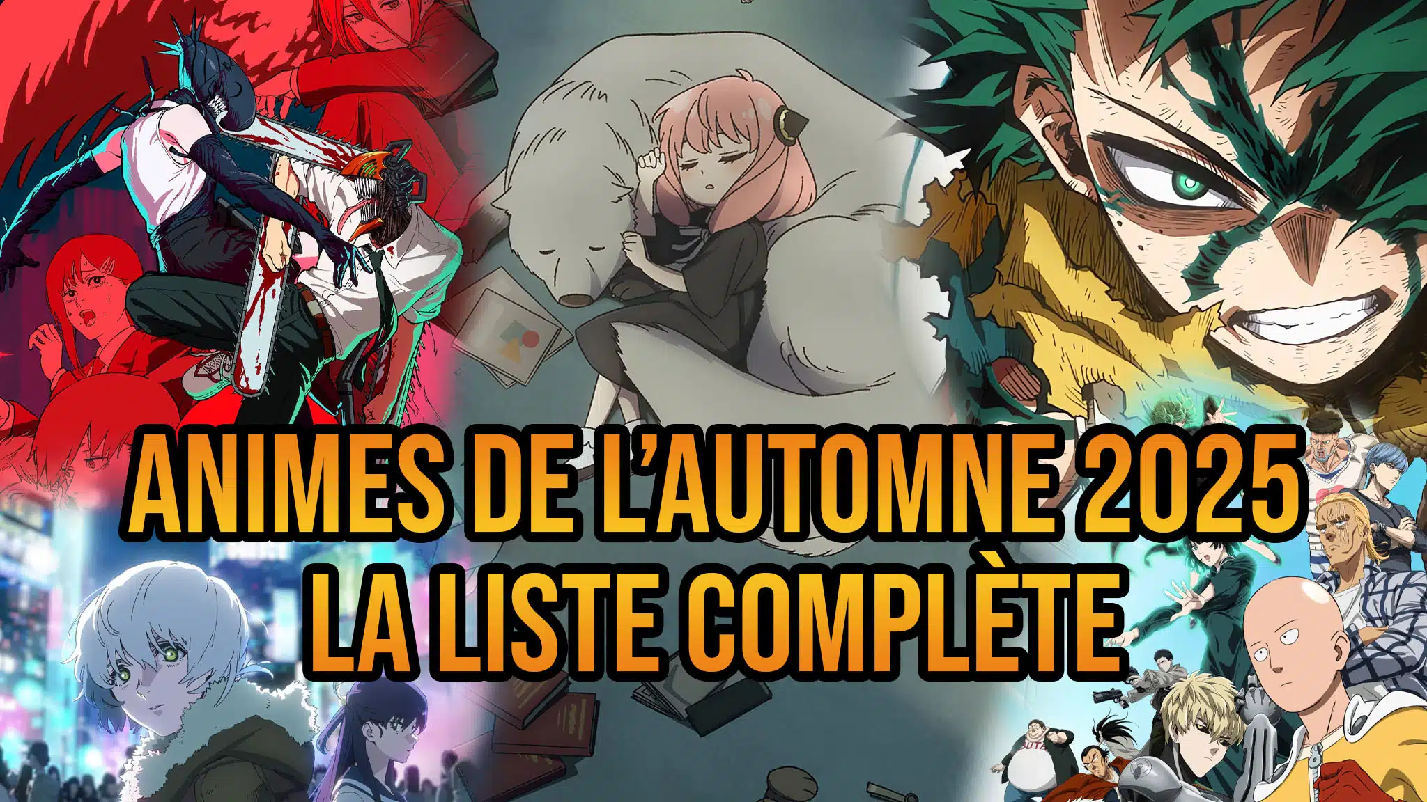 La liste complète des animes de l'automne 2025.