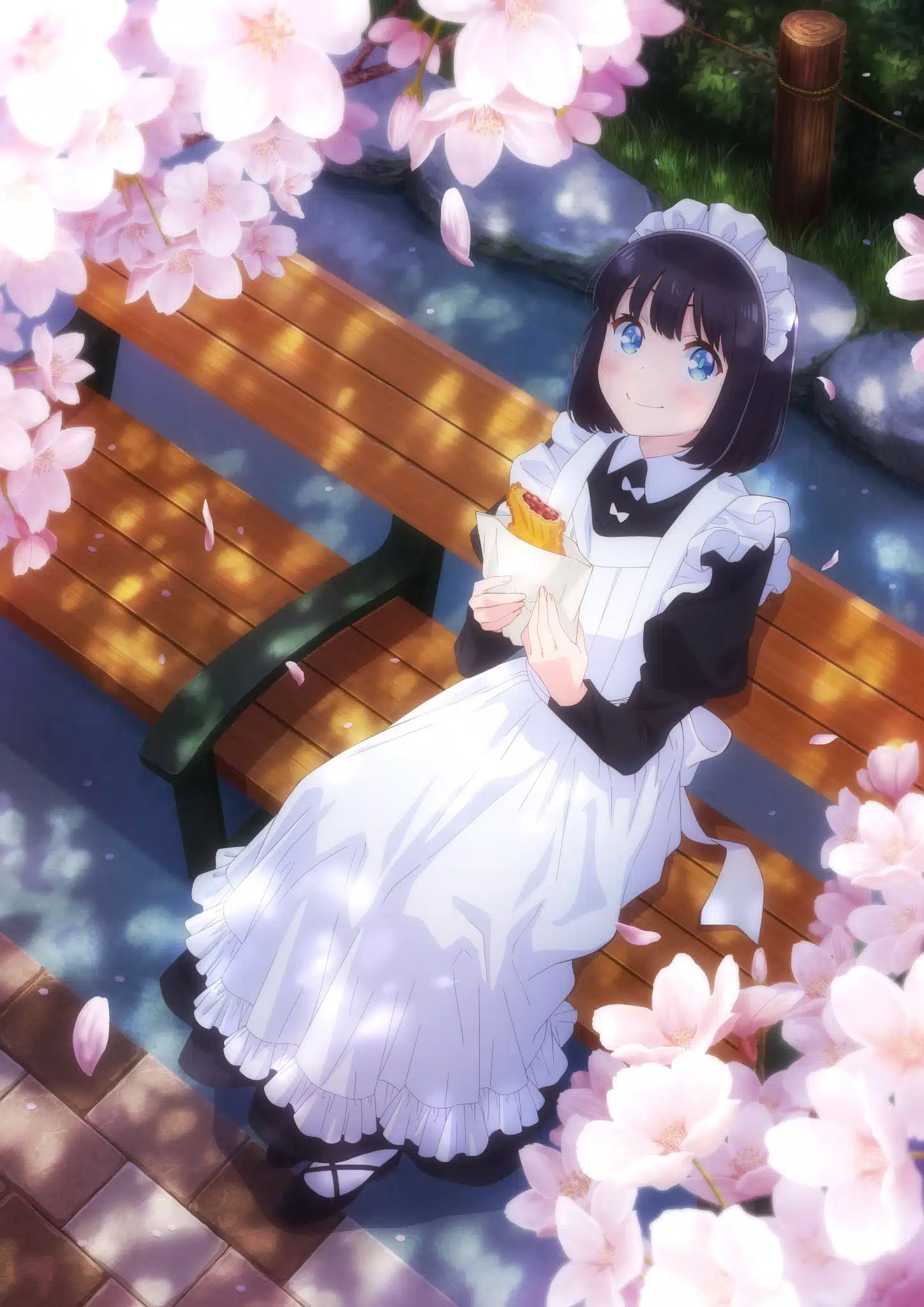 Premier visuel pour l'anime The Food Diary of Miss Maid (Maid-san wa Taberu dake).