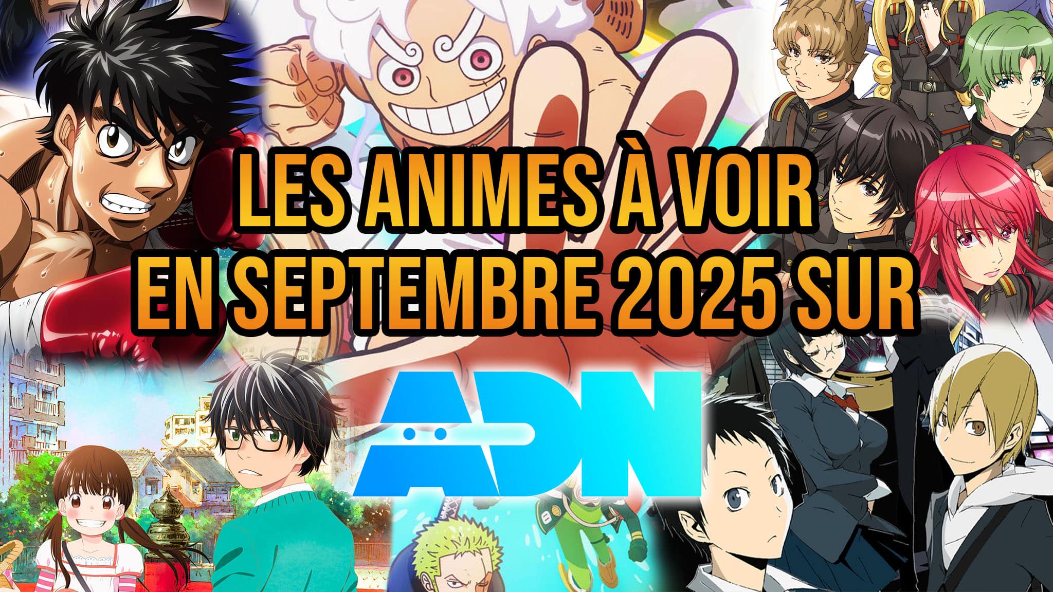 Planning animes de ADN en septembre 2025.