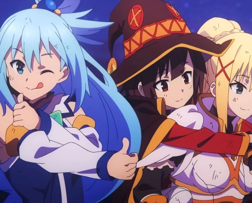 Annonce de la date de diffusion de l'anime Konosuba Saison 4 pour 2027.