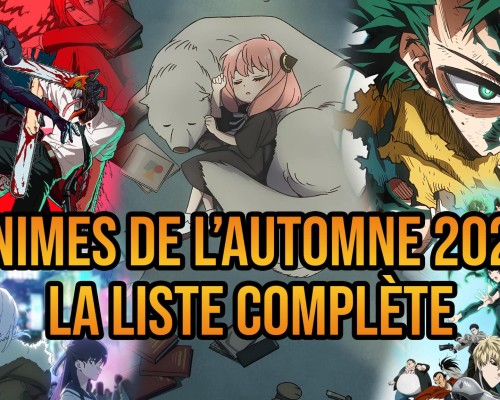 La liste complète des animes de l'automne 2025.