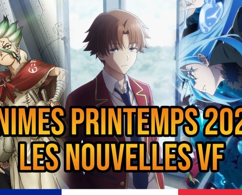 Liste des animes du printemps 2026 doublés en VF.