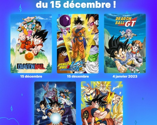 Annonce de la date de sortie en France de la saga complète Dragon Ball en VOSTFR et VF sur la plateforme ADN
