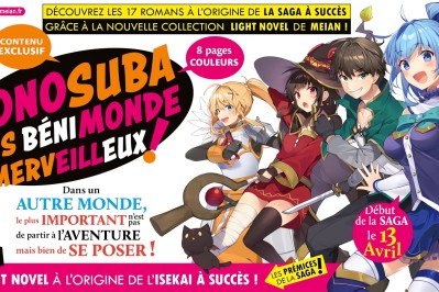 Annonce de la date de sortie en France aux éditions Meian du light novel KONOSUBA